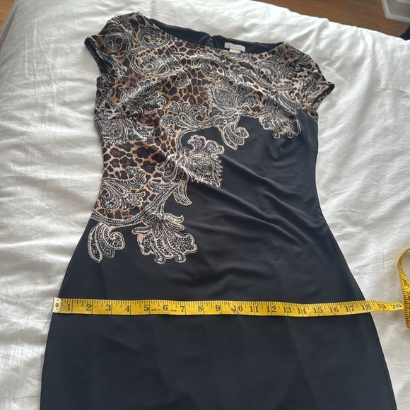 Cache black dress with leopard print - Picture 8 of 10